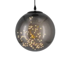 Lumineo micro led bal d25cm-110l zwart/warm wit - afbeelding 2