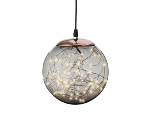 Lumineo micro led bal d30cm-140l grijs/klassiek warm - afbeelding 2