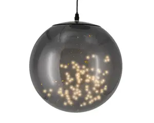 Lumineo micro led bal d30cm-140l zwart/warm wit - afbeelding 2