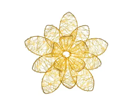 Lumineo Micro led bloem 28x9cm 150led goud/warm wit/klassiek warm - afbeelding 2