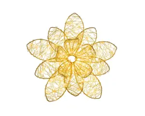 Lumineo Micro led bloem 28x9cm 150led goud/warm wit/klassiek warm - afbeelding 2