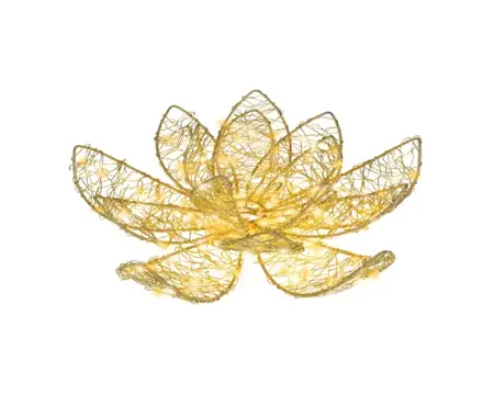 Lumineo Micro led bloem 28x9cm 150led goud/warm wit/klassiek warm - afbeelding 4