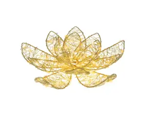 Lumineo Micro led bloem 28x9cm 150led goud/warm wit/klassiek warm - afbeelding 4