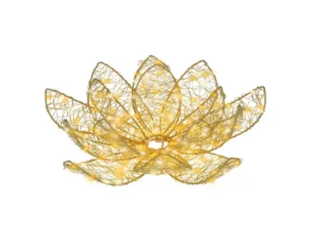 Lumineo Micro led bloem 38x13cm 200led goud/warm wit/klassiek warm - afbeelding 4