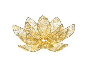 Lumineo Micro led bloem 38x13cm 200led goud/warm wit/klassiek warm - afbeelding 4