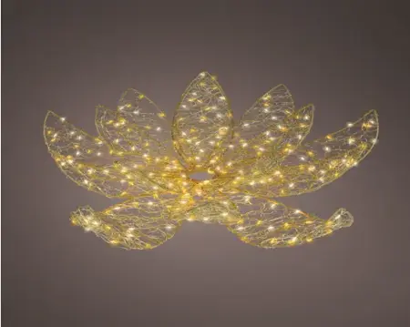 Lumineo Micro led bloem 58x16cm 300led goud/warm wit/klassiek warm - afbeelding 3