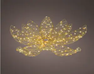 Lumineo Micro led bloem 58x16cm 300led goud/warm wit/klassiek warm - afbeelding 3