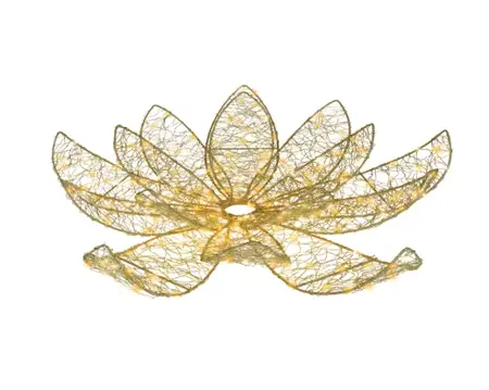 Lumineo Micro led bloem 58x16cm 300led goud/warm wit/klassiek warm - afbeelding 4