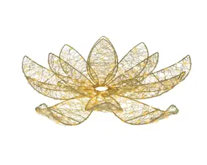 Lumineo Micro led bloem 58x16cm 300led goud/warm wit/klassiek warm - afbeelding 4