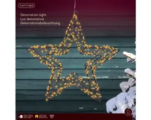 Lumineo micro led ster 38cm-500l zwart/klassiek warm - afbeelding 3