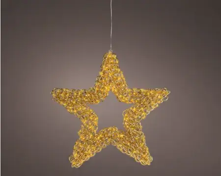 Lumineo micro led ster | 58x10 centimeter | 400 LED | goud | klassiek warm - afbeelding 3