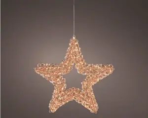 Lumineo micro led ster | 58x10 centimeter | 400 LED | rose goud | warm wit - afbeelding 2