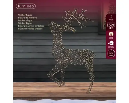 Lumineo Micro rendier 29x200cm 1320led warm wit - afbeelding 1