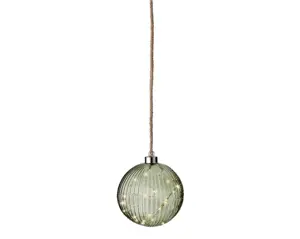 Lumineo microled bal 14cm groen/warm wit - afbeelding 3