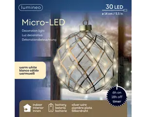 Lumineo microled bal 14cm helder/warm wit - afbeelding 4