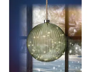 Lumineo microled bal 20cm groen/warm wit - afbeelding 2
