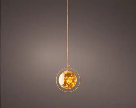 Lumineo microled bal 26cm amber/klassiek warm - afbeelding 4
