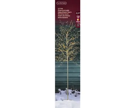 Lumineo microled boom 180cm-720l goud/warm wit/klassiek warm - afbeelding 1