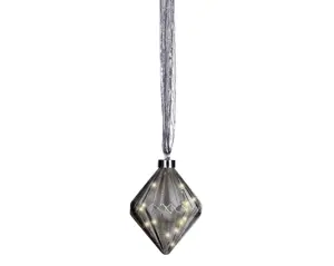 Lumineo microled diamant 16cm grijs/warm wit - afbeelding 2