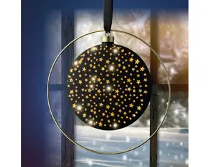 Lumineo microled schijf 26cm zwart/warm wit - afbeelding 2
