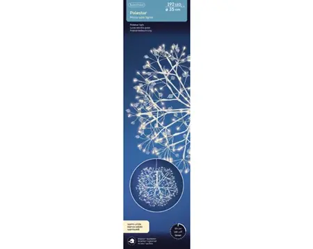 Lumineo microled ster 35cm-192l wit/warm wit - afbeelding 1