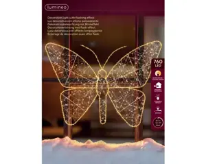 Lumineo Microled vlinder 98x77cm 760led klassiek warm - afbeelding 1