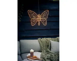 Lumineo Microled vlinder 98x77cm 760led klassiek warm - afbeelding 4