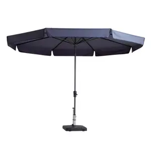 Madison Parasol Syros met Volant Saffier Blauw 350cm