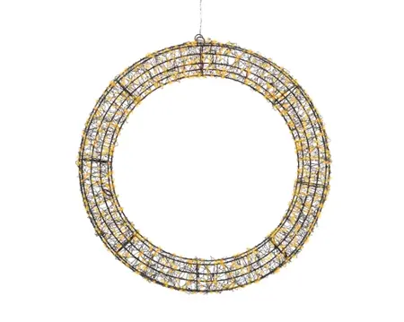 Micro led krans 58cm-720l zwart/klassiek warm - afbeelding 2