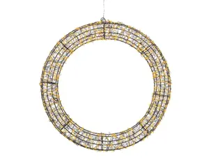Micro led krans 58cm-720l zwart/klassiek warm - afbeelding 2