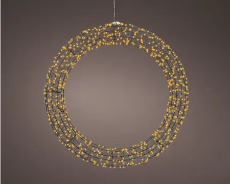 Micro led krans 58cm-720l zwart/klassiek warm - afbeelding 3