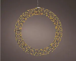 Micro led krans 58cm-720l zwart/klassiek warm - afbeelding 3