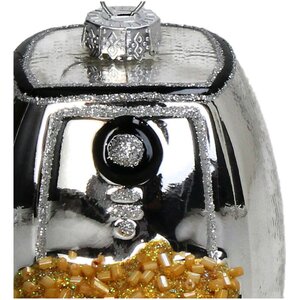Ornament Airfryer glas zilver 9.3cm - afbeelding 2