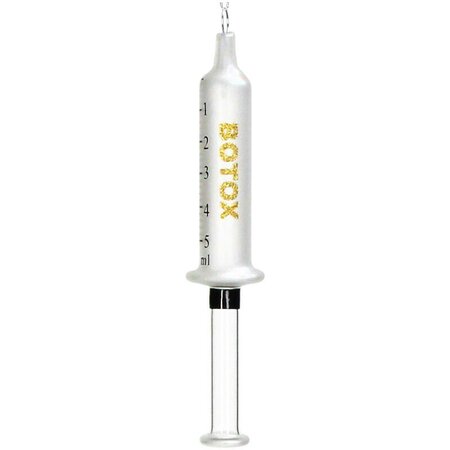 Ornament Injectiespuit Botox glas wit 16.4cm - afbeelding 2