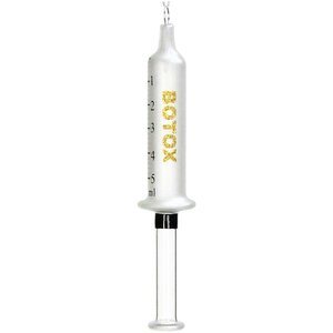 Ornament Injectiespuit Botox glas wit 16.4cm - afbeelding 2