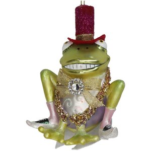 Ornament Kerstoetel Bruidegom groen 7x8x12cm - afbeelding 5