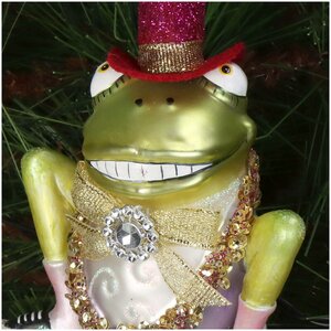 Ornament Kerstoetel Bruidegom groen 7x8x12cm - afbeelding 5