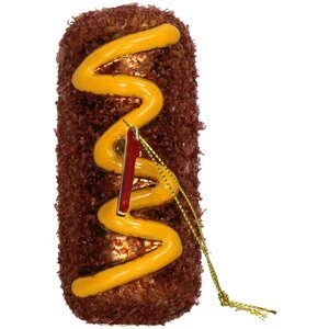 Ornament Kroket glas bruin 10cm - afbeelding 2