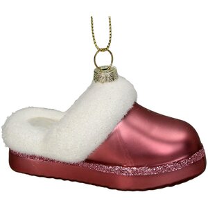 Ornament Ugg Pantoffel glas roze 6.3cm - afbeelding 3