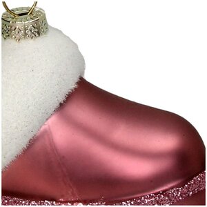 Ornament Ugg Pantoffel glas roze 6.3cm - afbeelding 2