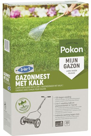 Pokon Gazonmest met kalk 3-in-1 30m2 - afbeelding 1
