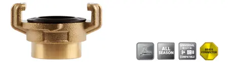 Polet Klauwkoppeling 3/4″ binnendraad messing