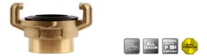 Polet Klauwkoppeling 3/4″ binnendraad messing