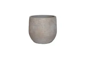 Pot kobe d14h12cm zand/beige