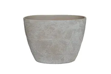 Pot kobe ovaal 33x16x26cm znd/beige