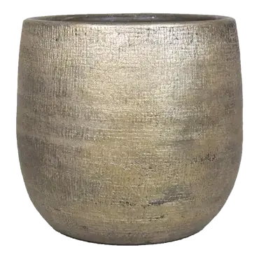 Pot mira d24h22cm industrieel goud