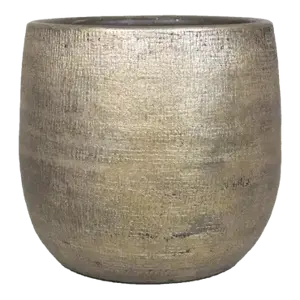 Pot mira d24h22cm industrieel goud