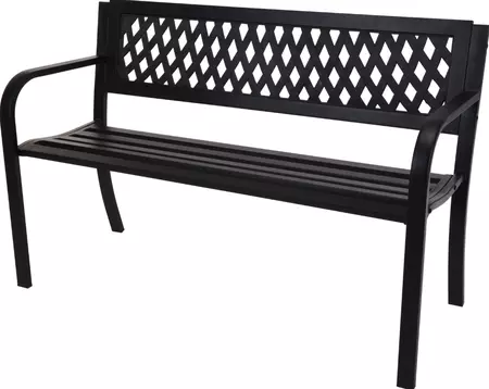ProGarden Tuinbank Staal Zwart 120cm