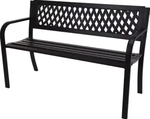 ProGarden Tuinbank Staal Zwart 120cm