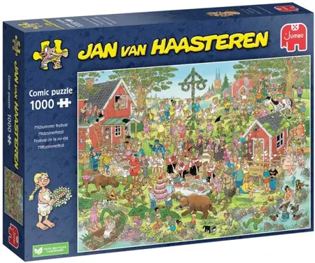 Puzzel Jan van Haasteren Midzomerfeest 1000 stukjes - afbeelding 1